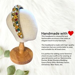 110 - Luxury Sparkly Gold Padded Rhinestones Headband